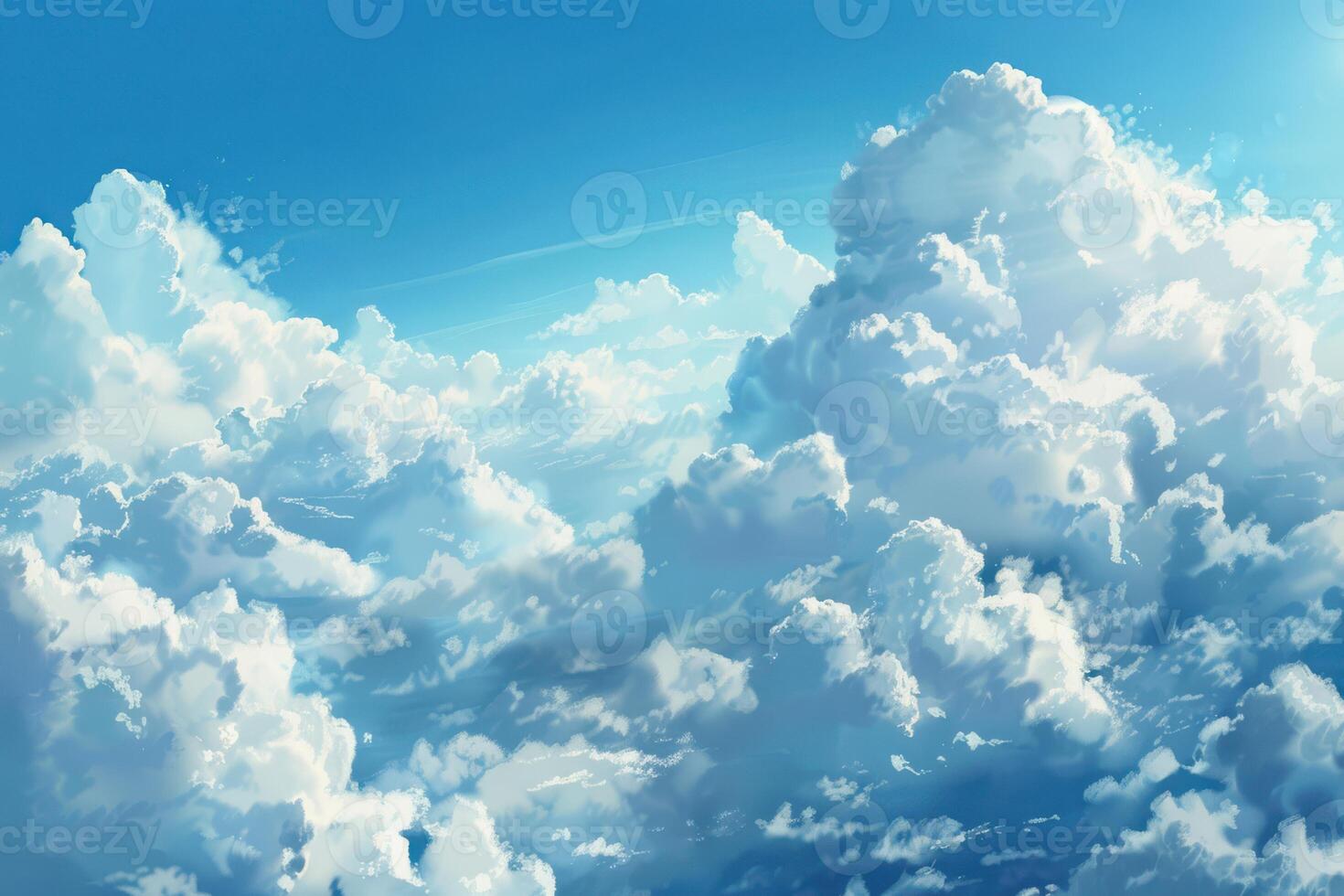A Captivating View of Clouds and Light Filtering Through photo