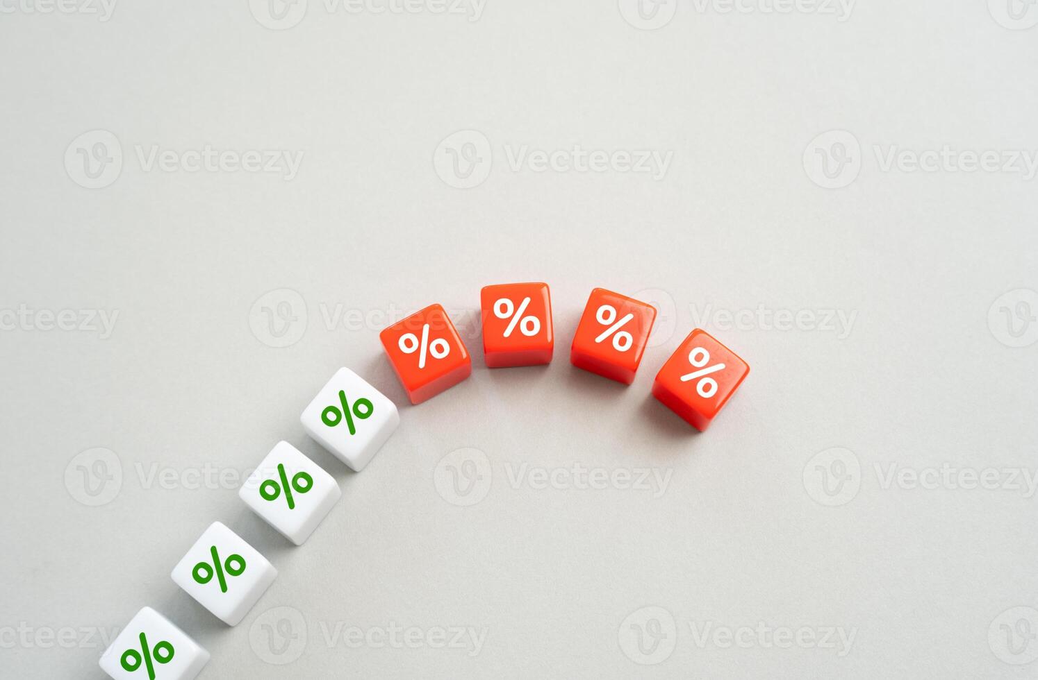 The growth of interest rates stops and the fall begins. Burst the financial bubble. Economic slowdown. Over-indebtedness. Debt restructuring. Avoid bankruptcy. photo