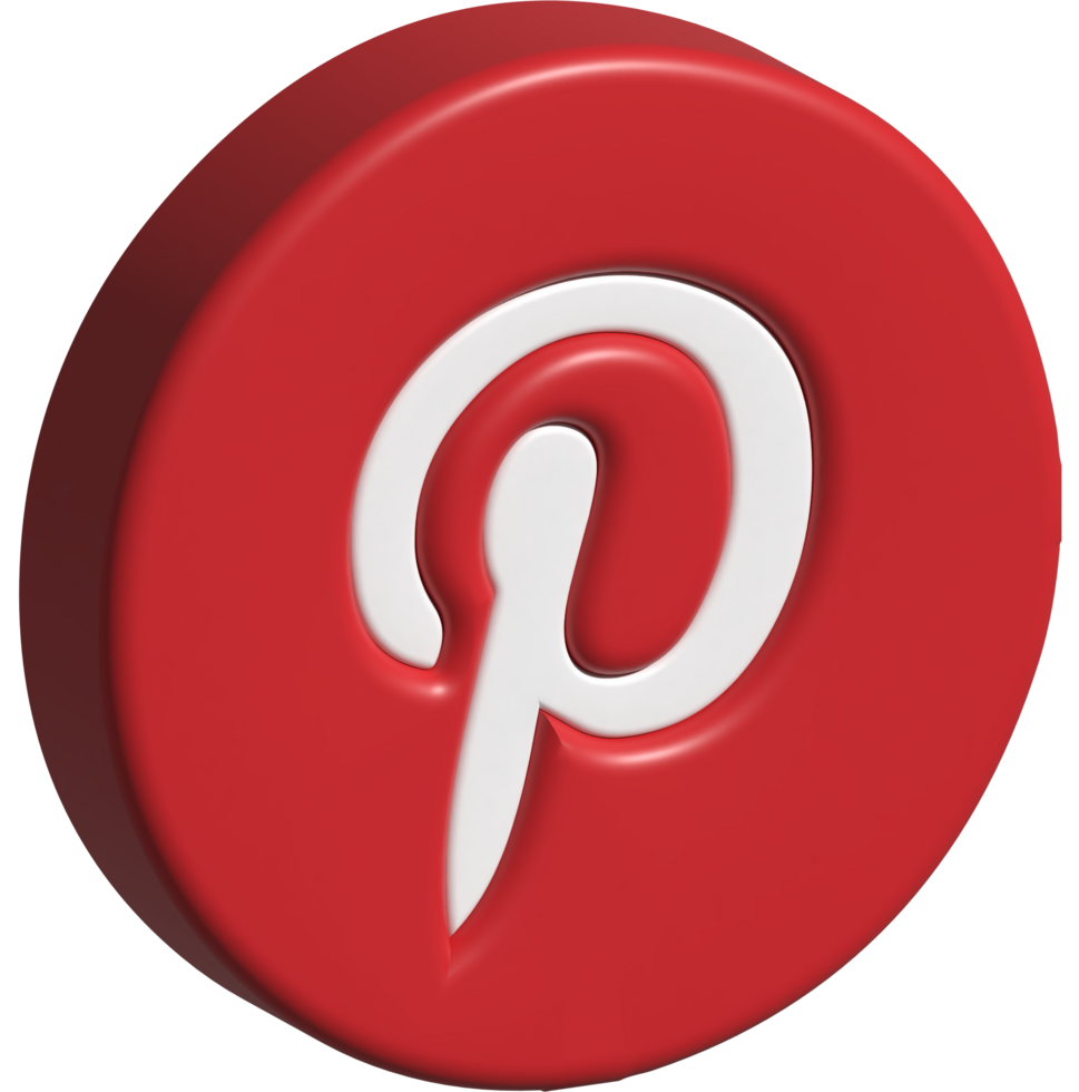 3d icon social media pinterest png