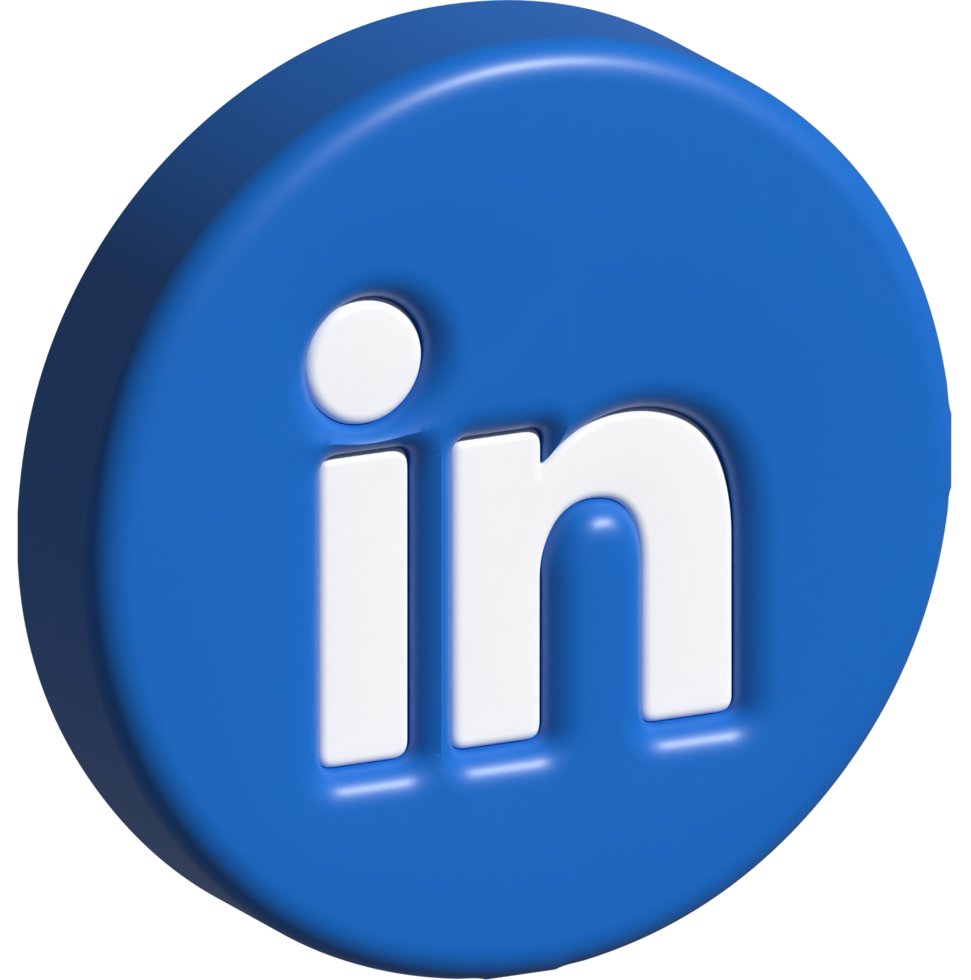3d icon social media linkedin png