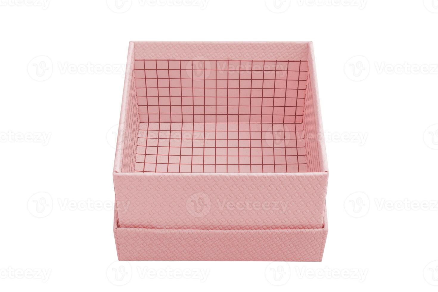 Rose gold color Small gift box isolated on white background photo