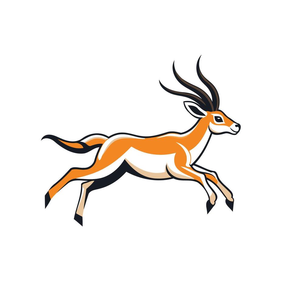 An image of a running gazelle vector