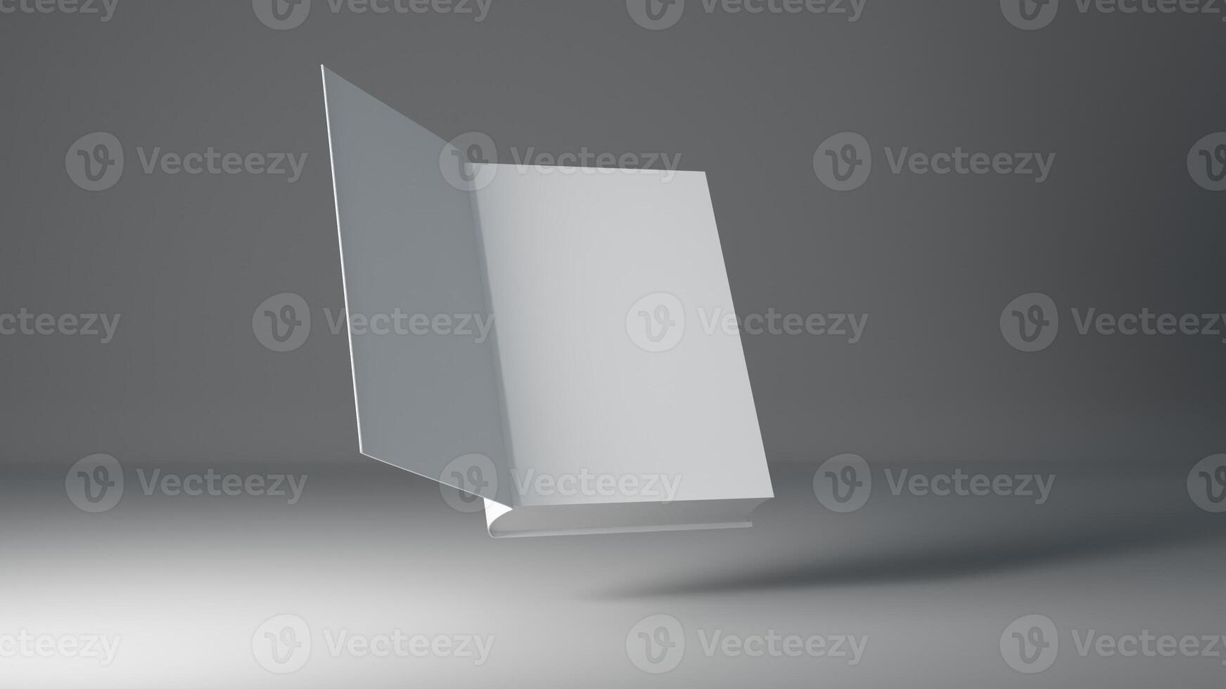 White open Book Mockup over 3d rendering photo