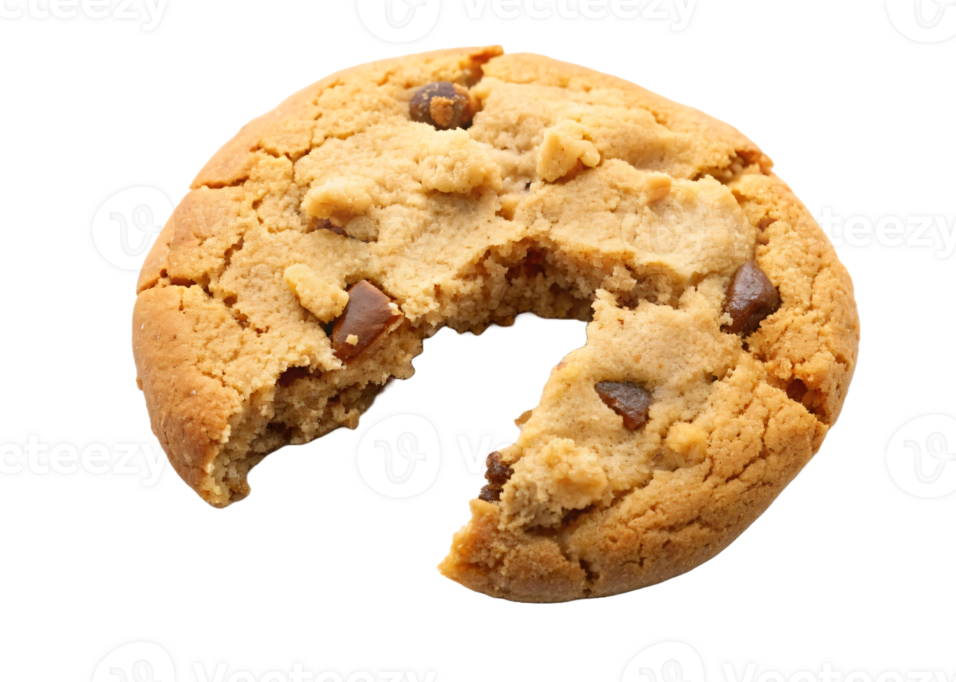 A cookie with chocolate chips on it png