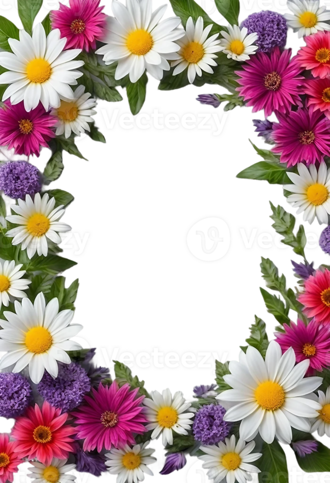 a wreath of flowers on a transparent background png