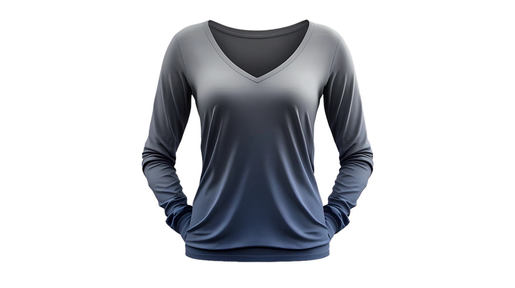 a women's long sleeve shirt on a transparent background png