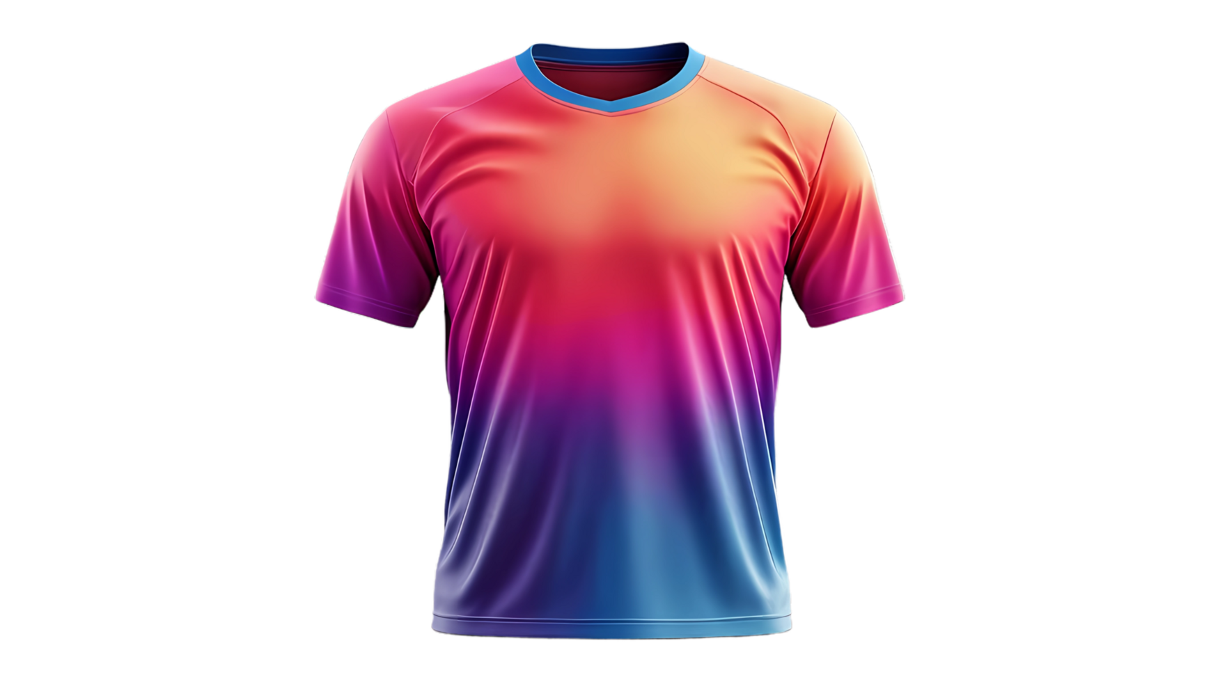 a colorful soccer jersey on a transparent background png
