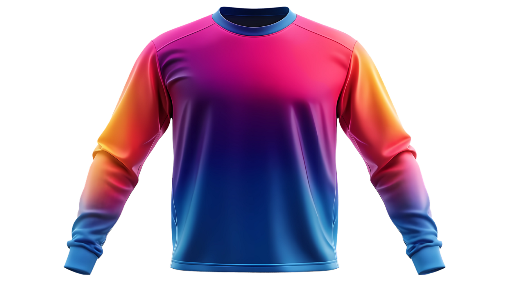 stunning a colorful long sleeve shirt on a transparent background png