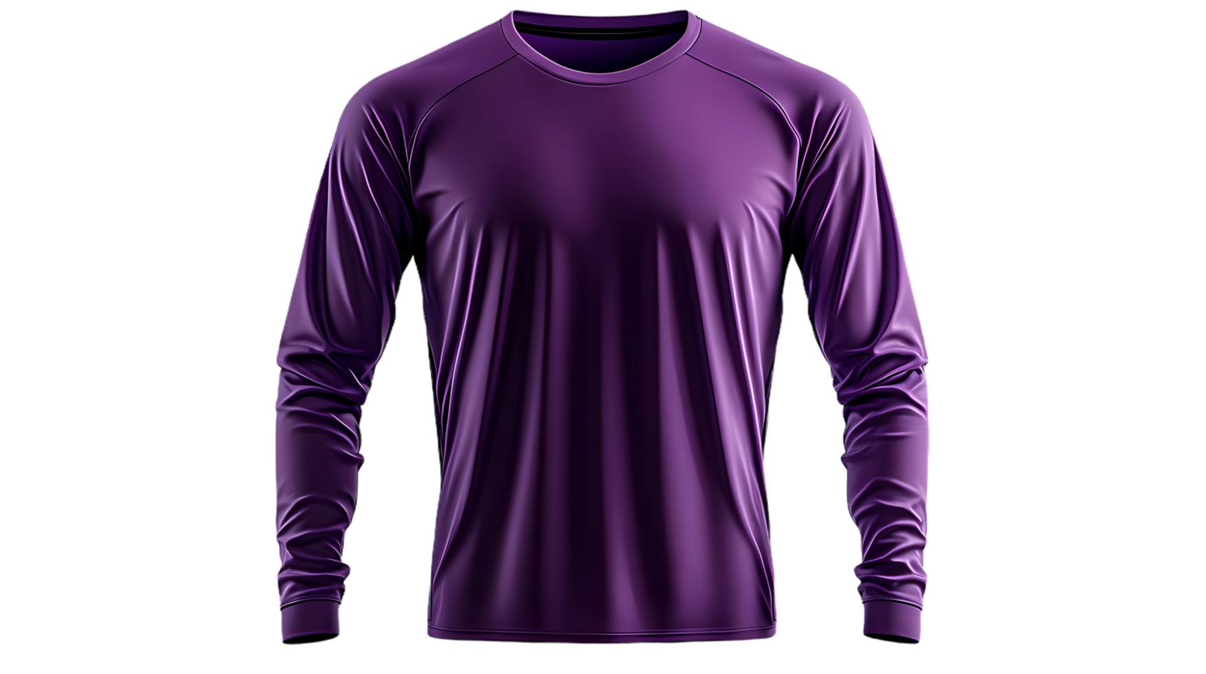 purple long sleeve shirt on transparent background png