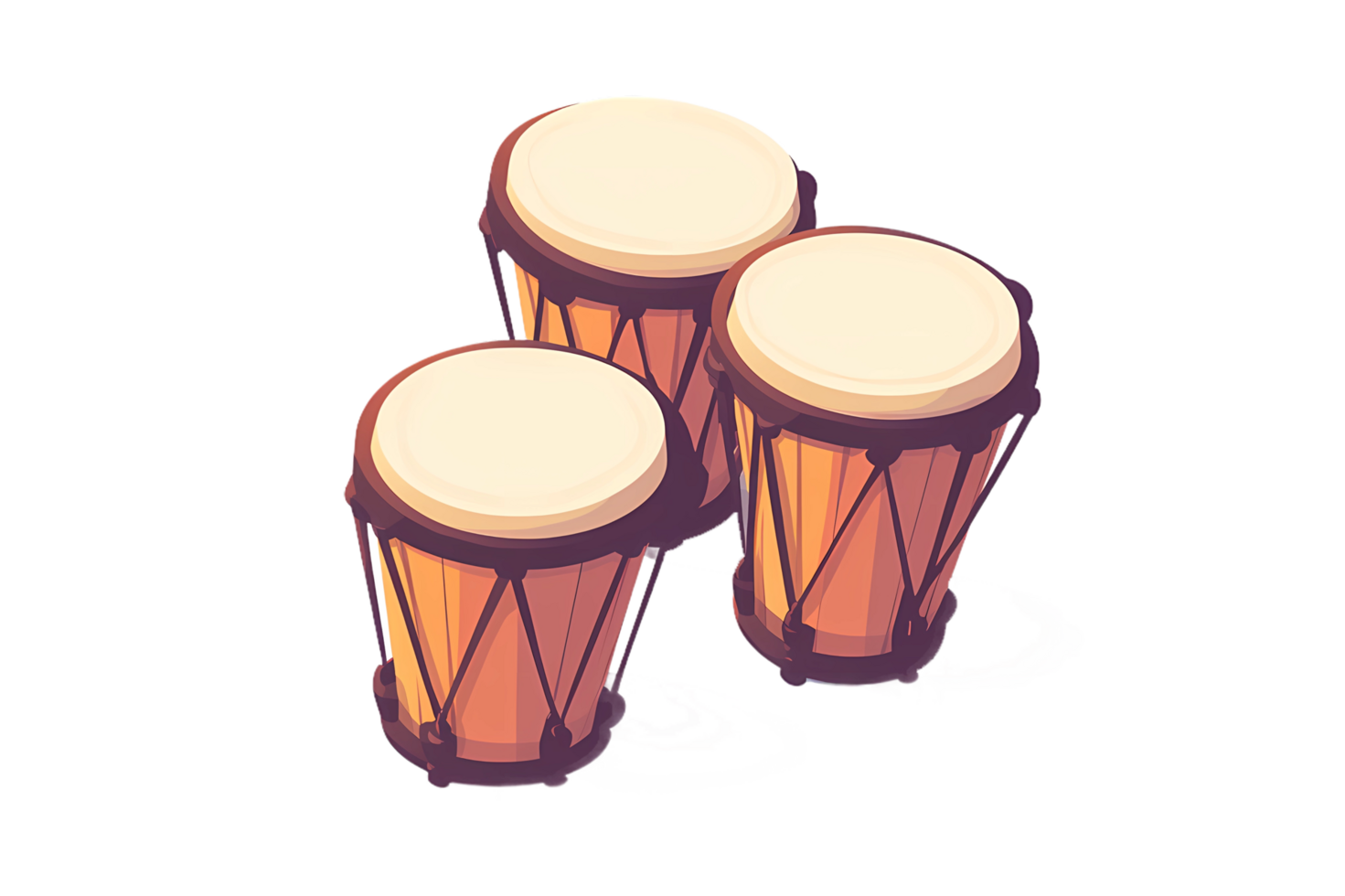 three drums on a transparent background png