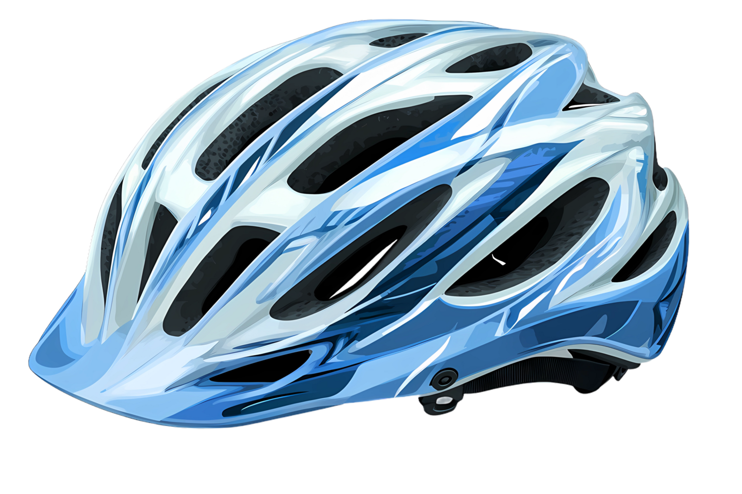 a blue and white helmet on a transparent background png