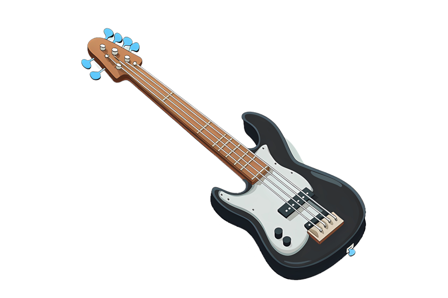 A cartoon electric guitar on a transparent background png