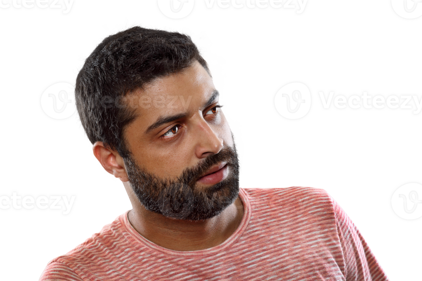 young brazilian model posing in casual clothes on neutral background png
