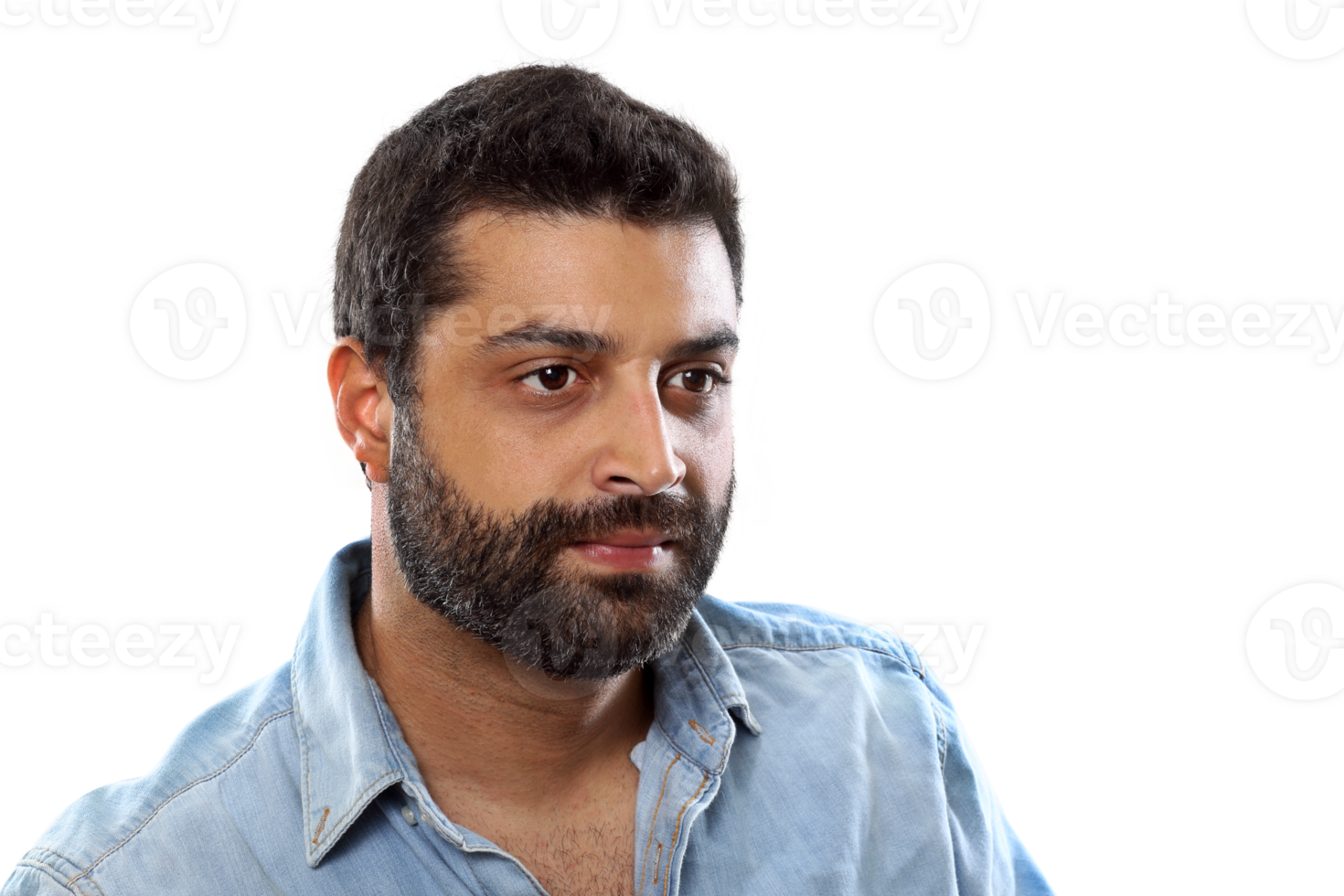 male model with beard posing on neutral background png