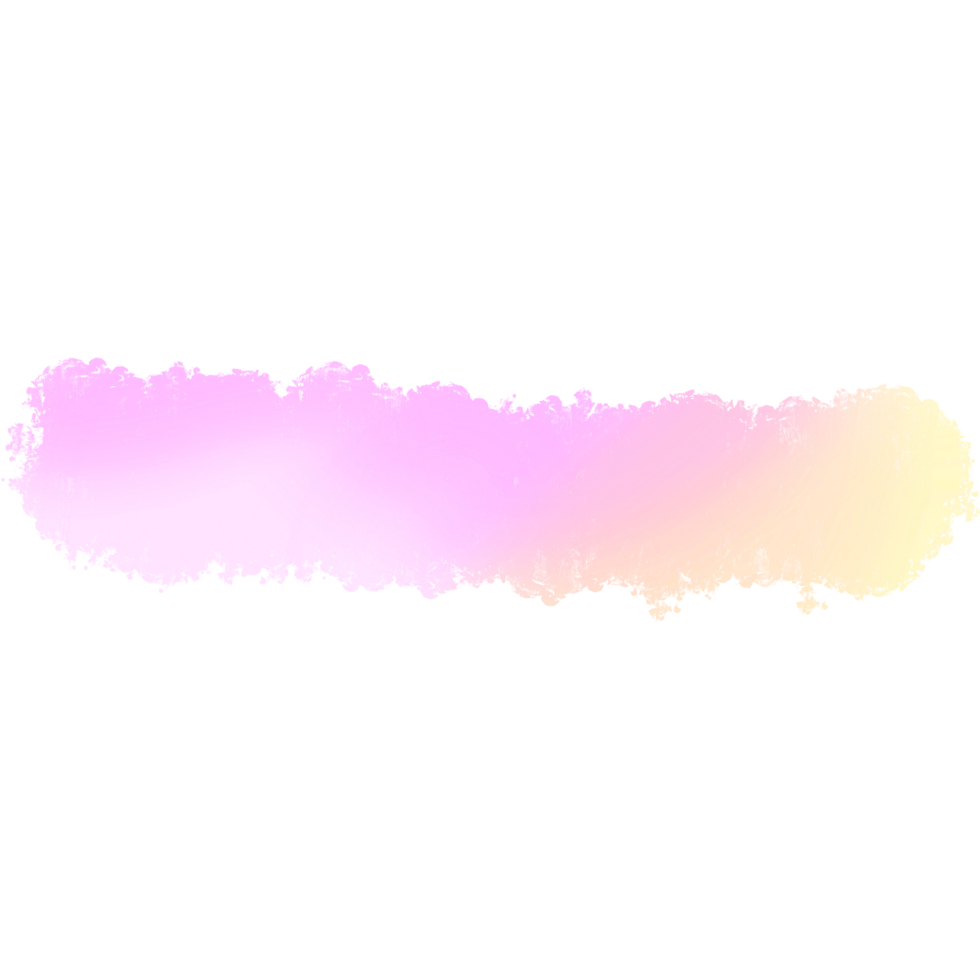 A raw Pink Yellow gradient brush stroke illustration with hand drawn grunge textures png