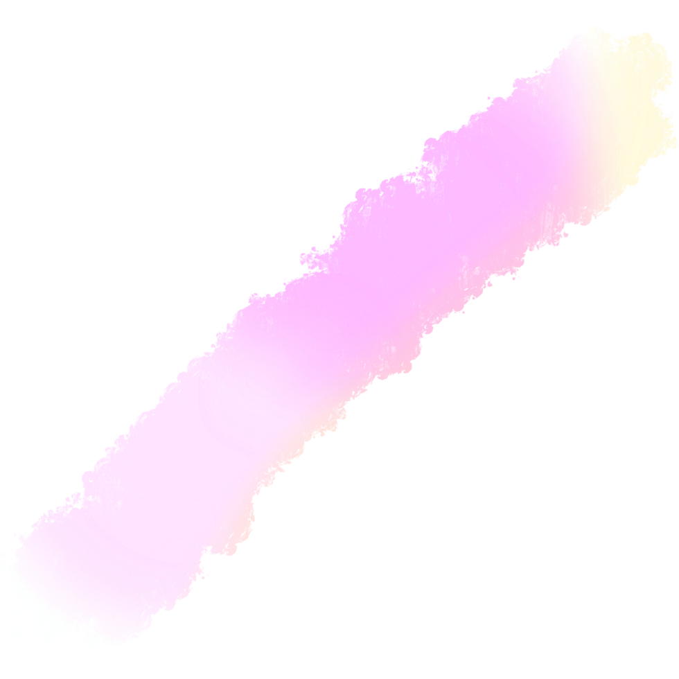 Hand drawn Pink Yellow gradient brush strokes blending into rough textured grunge marks png