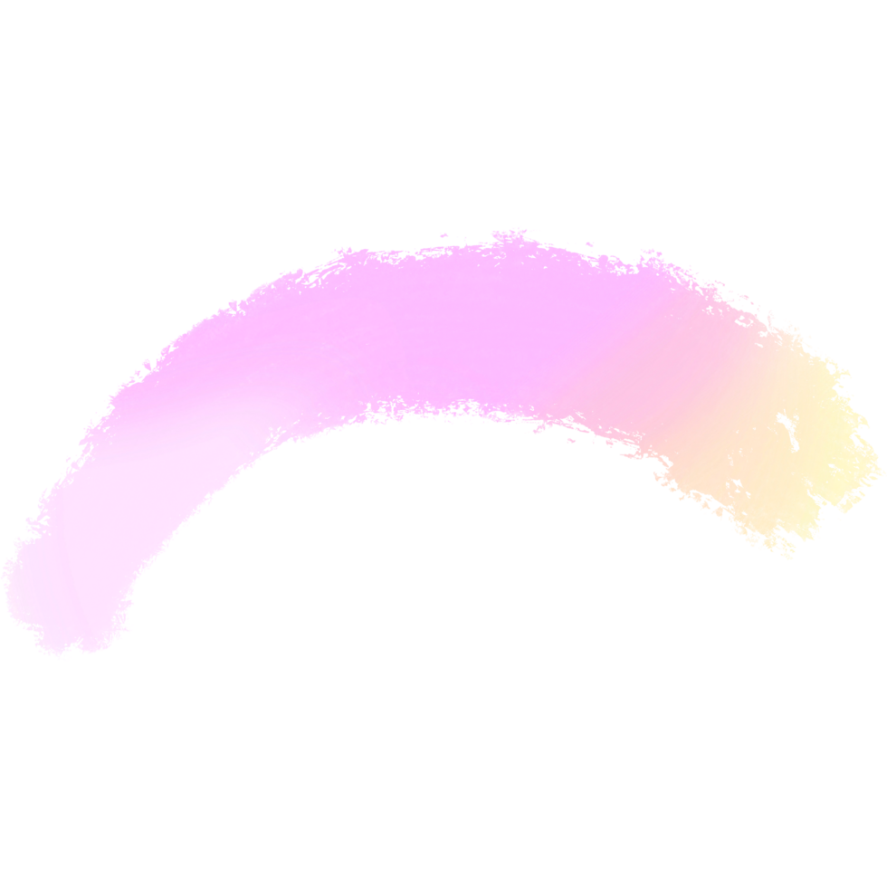 Pink to Yellow gradient brush strokes with a hand drawn grunge inspired texture png