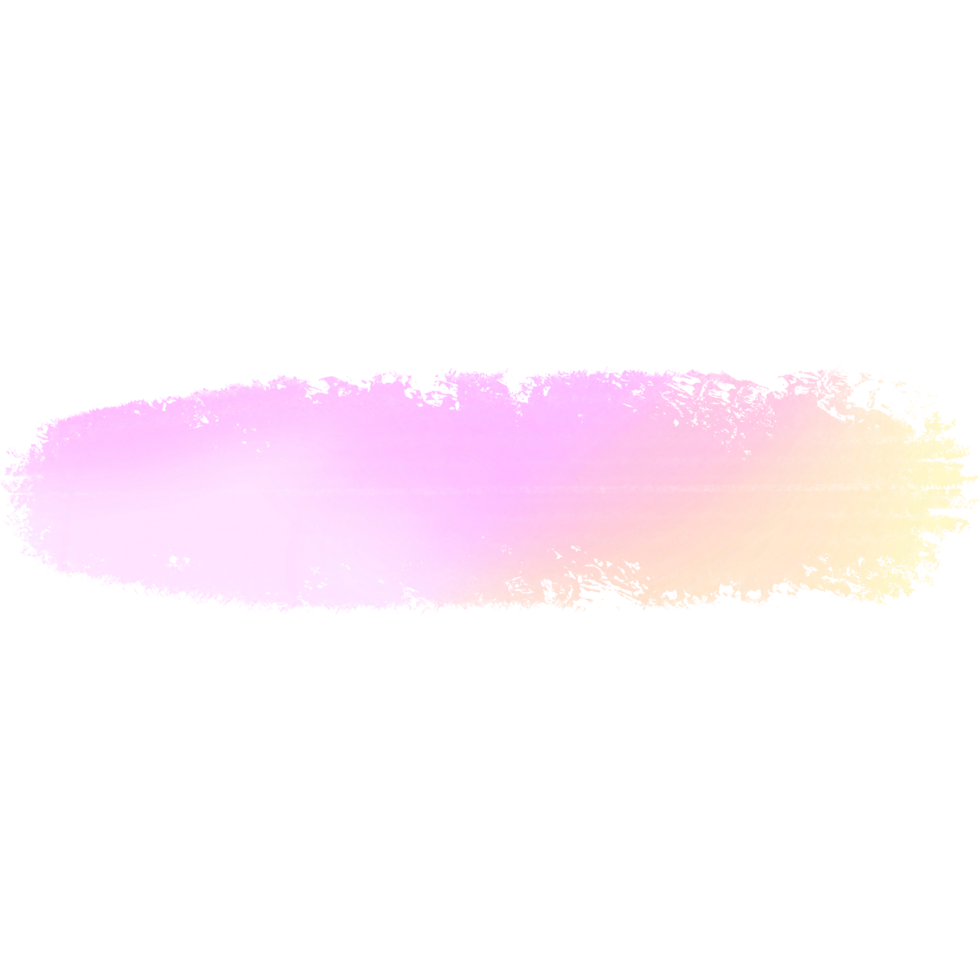 A bold Pink Yellow gradient brush stroke hand drawn with textured grunge inspired edges png