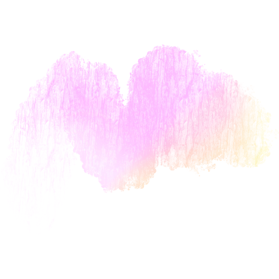 A stunning Pink Yellow gradient brush stroke with rugged hand drawn grunge textures png