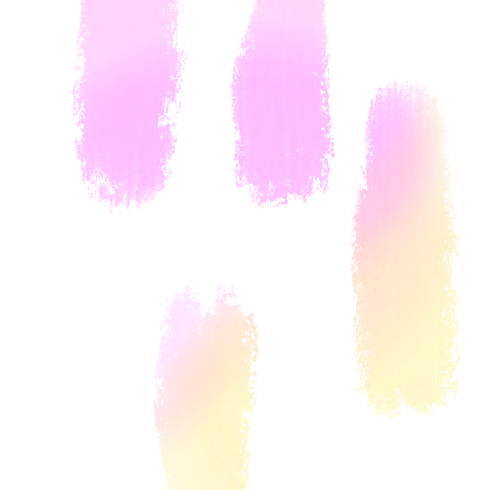 A rugged Pink Yellow gradient brush stroke illustration with bold hand drawn grunge details png
