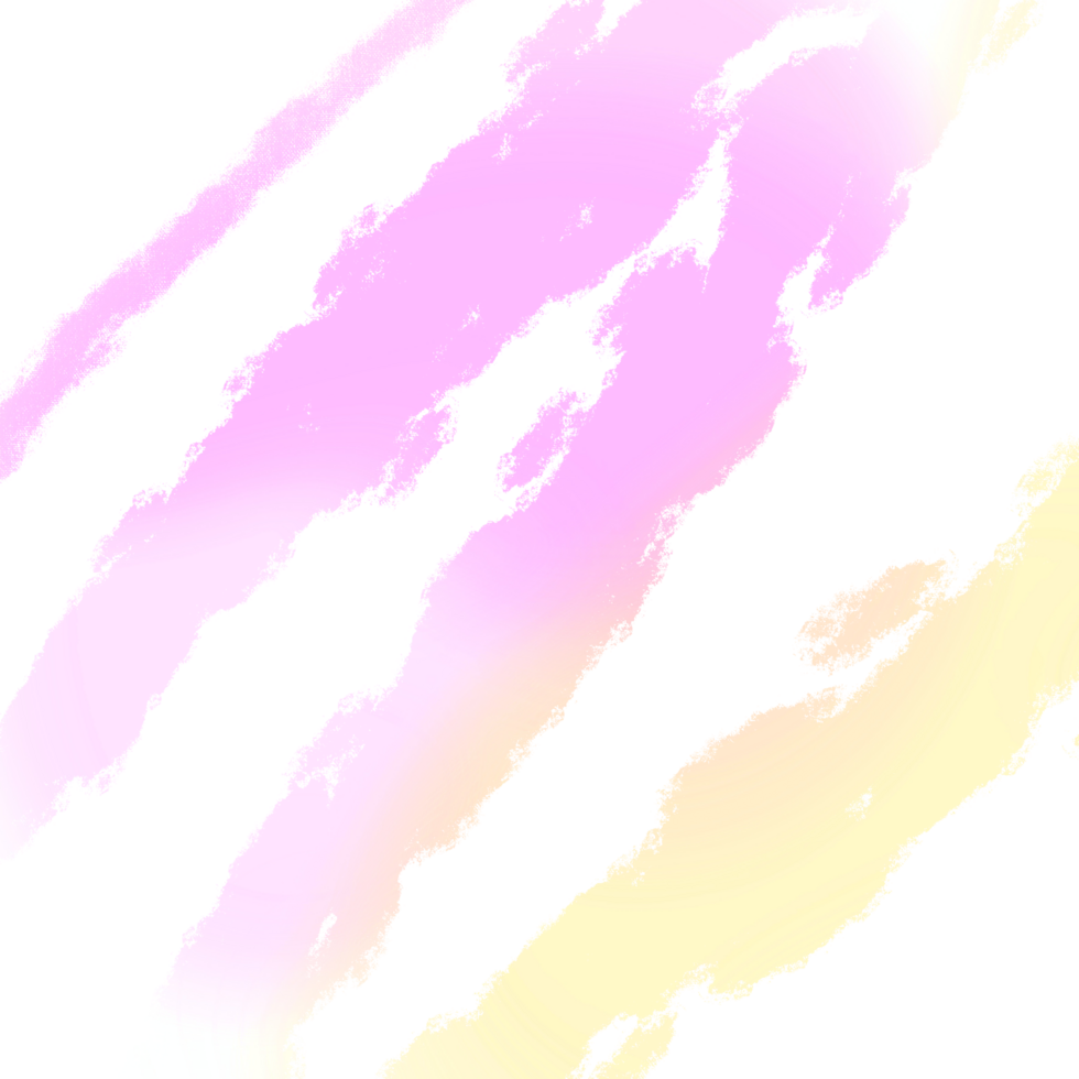 Pink to Yellow gradient brush strokes blending into hand drawn grunge inspired marks png