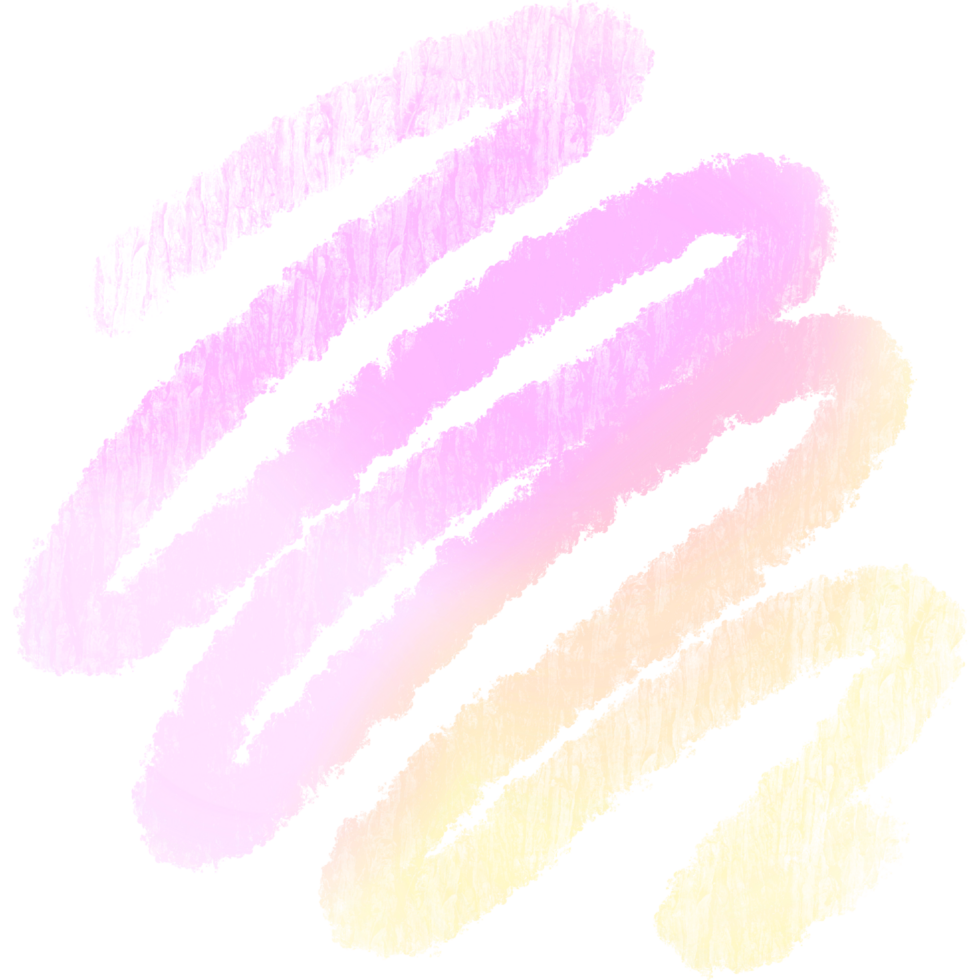 A raw Pink Yellow gradient brush stroke with gritty hand drawn grunge effects png