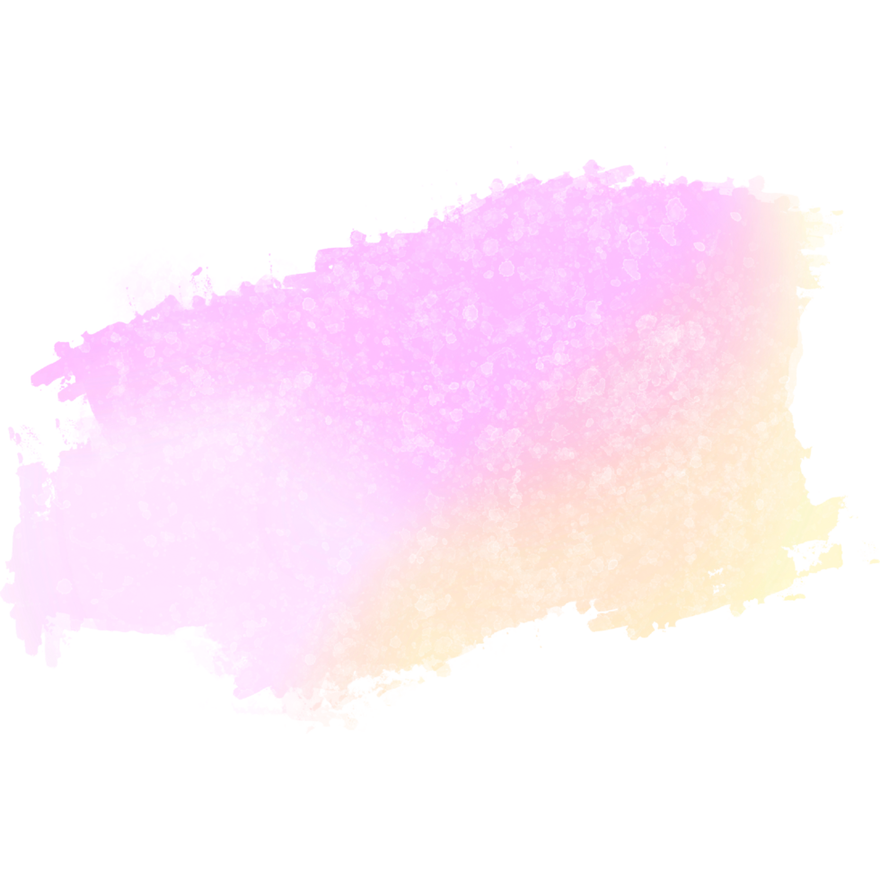 A raw Pink Yellow gradient brush stroke merging into hand drawn grunge textures png