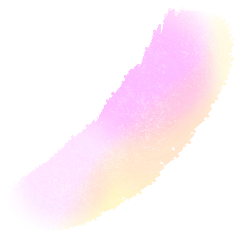 A beautiful Pink Yellow gradient brush stroke with textured hand drawn grunge marks png
