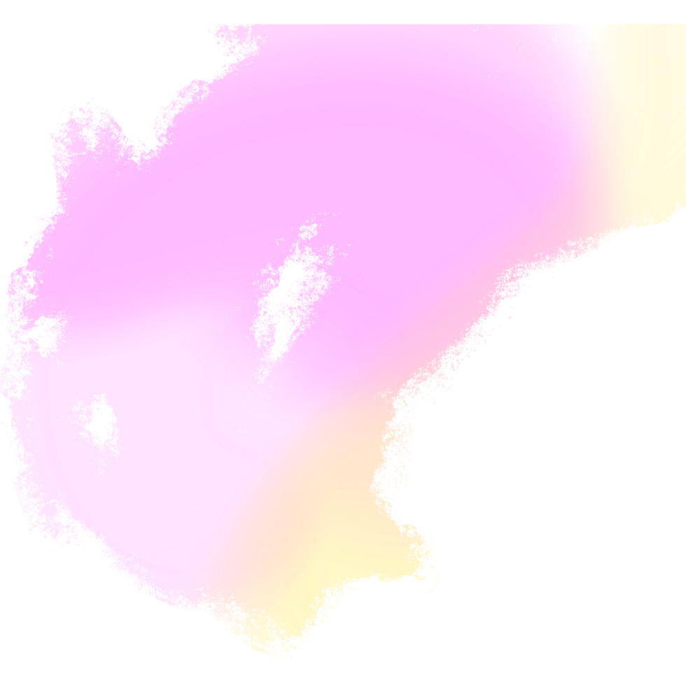Soft Pink to Yellow gradient strokes with bold rugged hand drawn grunge edges png