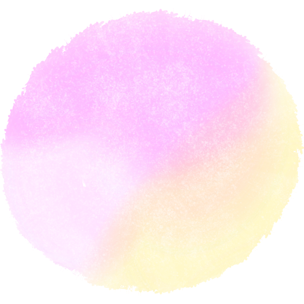 A raw Pink and Yellow gradient brush stroke with rough hand drawn grunge effects png