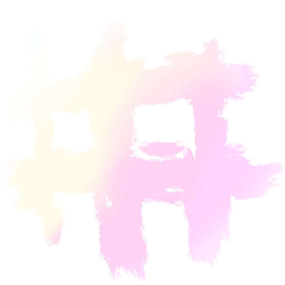 Beautiful Pink Yellow gradient brush strokes blending into bold raw grunge marks png
