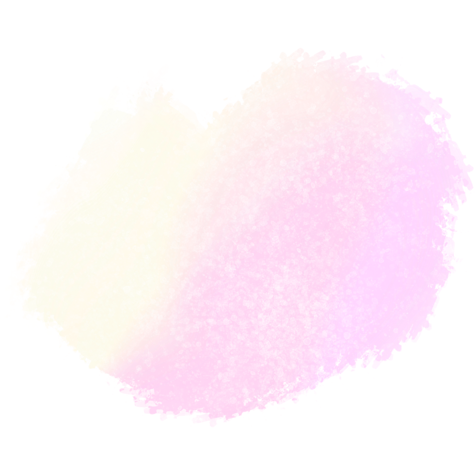Hand drawn Pink Yellow gradient brush stroke with textured raw grunge details png