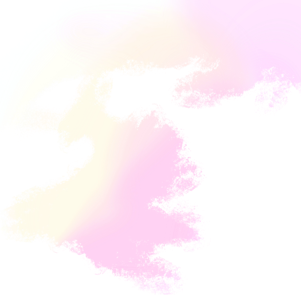Pink Yellow gradient brush strokes merging into textured rough hand drawn grunge edges png