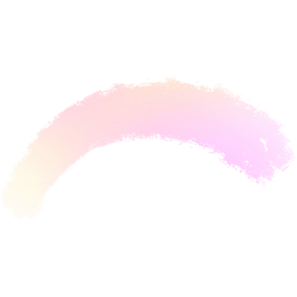Hand drawn Pink Yellow gradient brush strokes with textured rough grunge details png