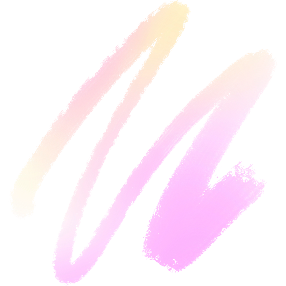 Hand drawn Pink Yellow gradient strokes merging into bold rugged grunge finishes png