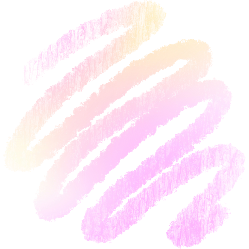 Hand drawn Pink Yellow gradient brush strokes fading into raw bold grunge inspired details png