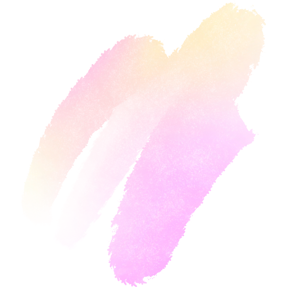 Hand drawn Pink Yellow gradient brush strokes blending into textured rugged grunge marks png