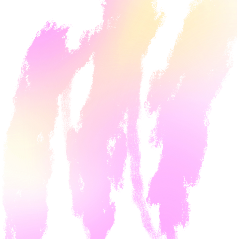 Hand drawn Pink Yellow gradient brush strokes with rough textured grunge inspired details png
