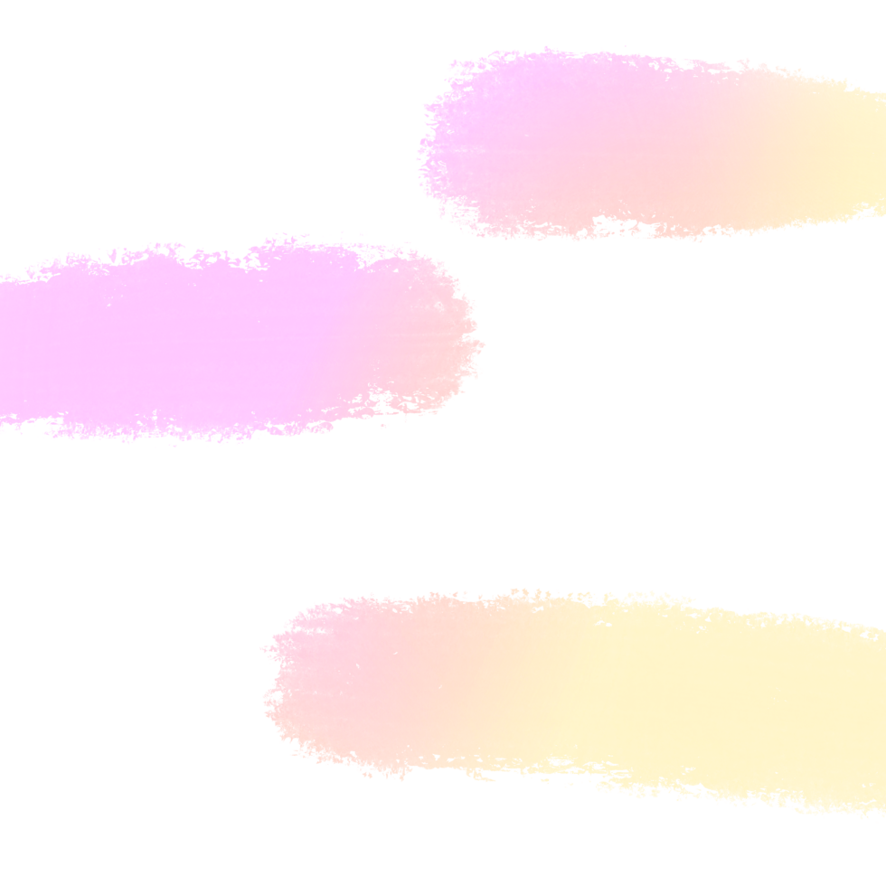 Pink Yellow gradient brush strokes fading into textured gritty hand drawn grunge finishes png