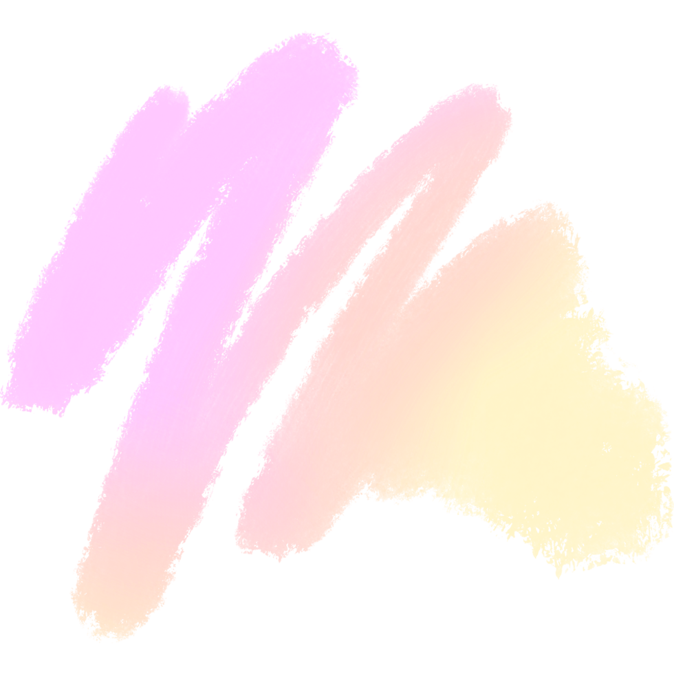 Pink Yellow gradient brush strokes merging into rugged textured grunge inspired effects png