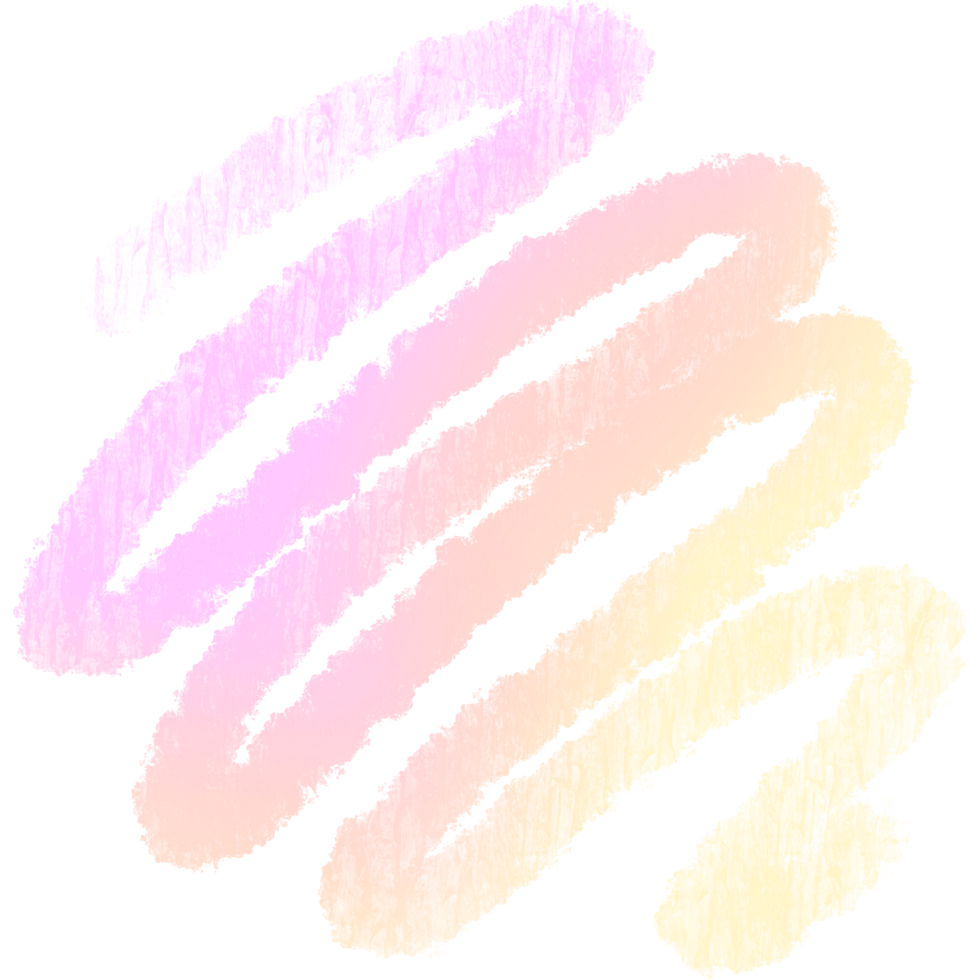 Hand drawn Pink Yellow gradient brush strokes with textured rugged grunge inspired marks png
