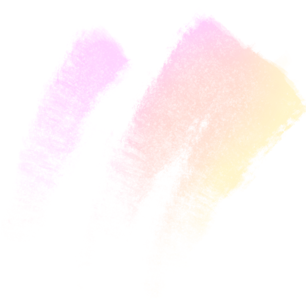 Pink Yellow gradient brush strokes merging into rough textured hand drawn grunge marks png