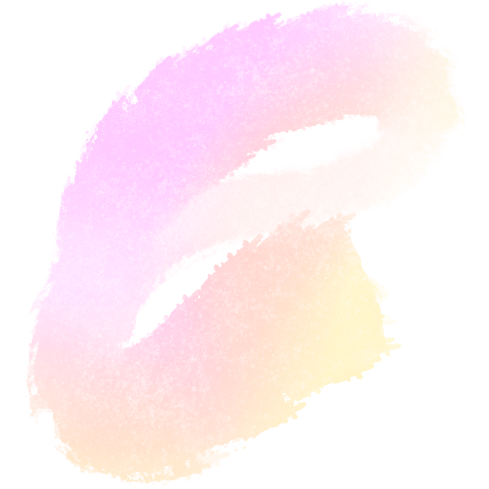 Hand drawn Pink Yellow gradient strokes fading into textured gritty grunge inspired edges png