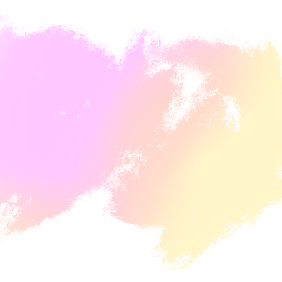 Pink Yellow gradient brush strokes blending into rough rugged hand drawn grunge inspired marks png