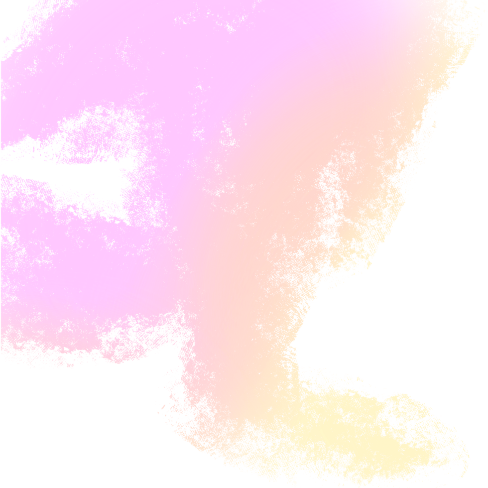 Hand drawn Pink Yellow gradient strokes fading into textured gritty grunge inspired effects png