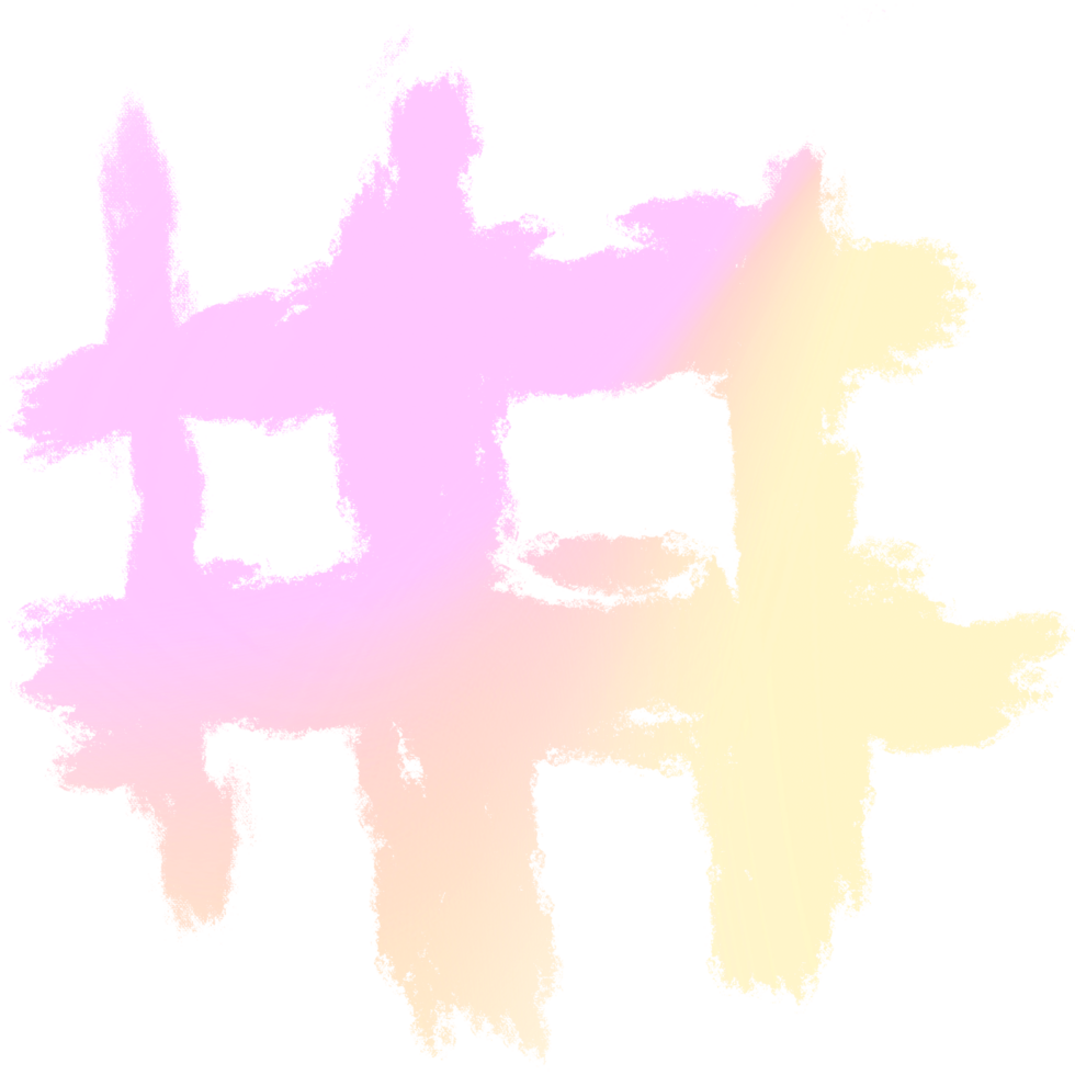 Pink Yellow gradient brush strokes blending into rugged gritty grunge inspired finishes png