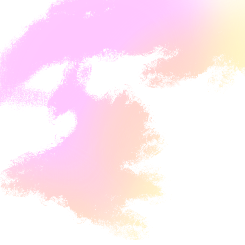 Hand drawn Pink Yellow gradient strokes merging into bold textured grunge inspired marks png