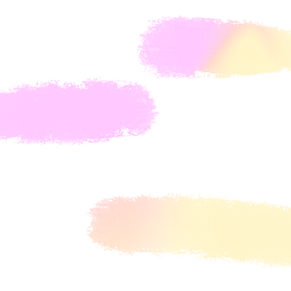 Pink Yellow gradient brush strokes with textured bold hand drawn grunge inspired edges png