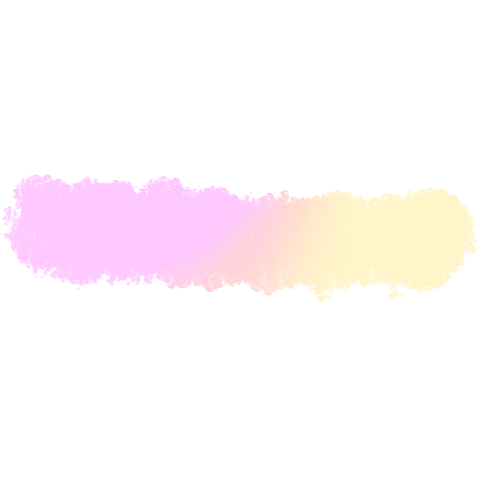 Pink Yellow gradient brush strokes merging into rough gritty hand drawn grunge inspired edges png