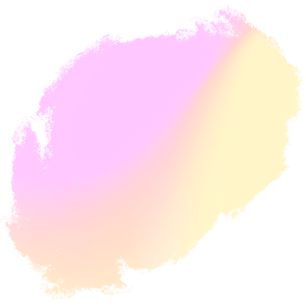 A raw Pink Yellow gradient brush stroke with soft transitions into gritty grunge textures png